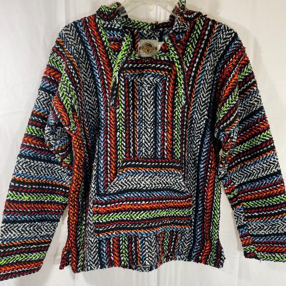 Earth Ragz Multicolor Hooded Pullover Sweater NWOT Women's Size Large - Picture 8 of 16